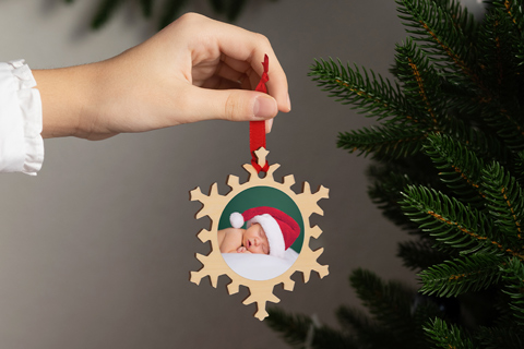 Photo Wooden Snowflake